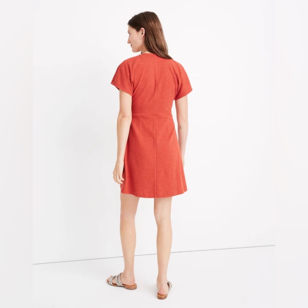 Madewell Cross-Front Flutter Sleeve Mini Dress - Spring, Vacation, Plus size XXL - Picture 3 of 10